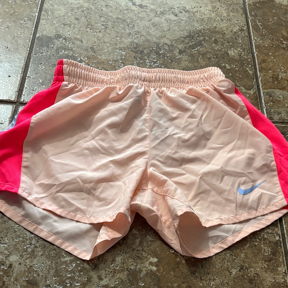 Nike Women's Athletic Shorts in Pink and Cream
